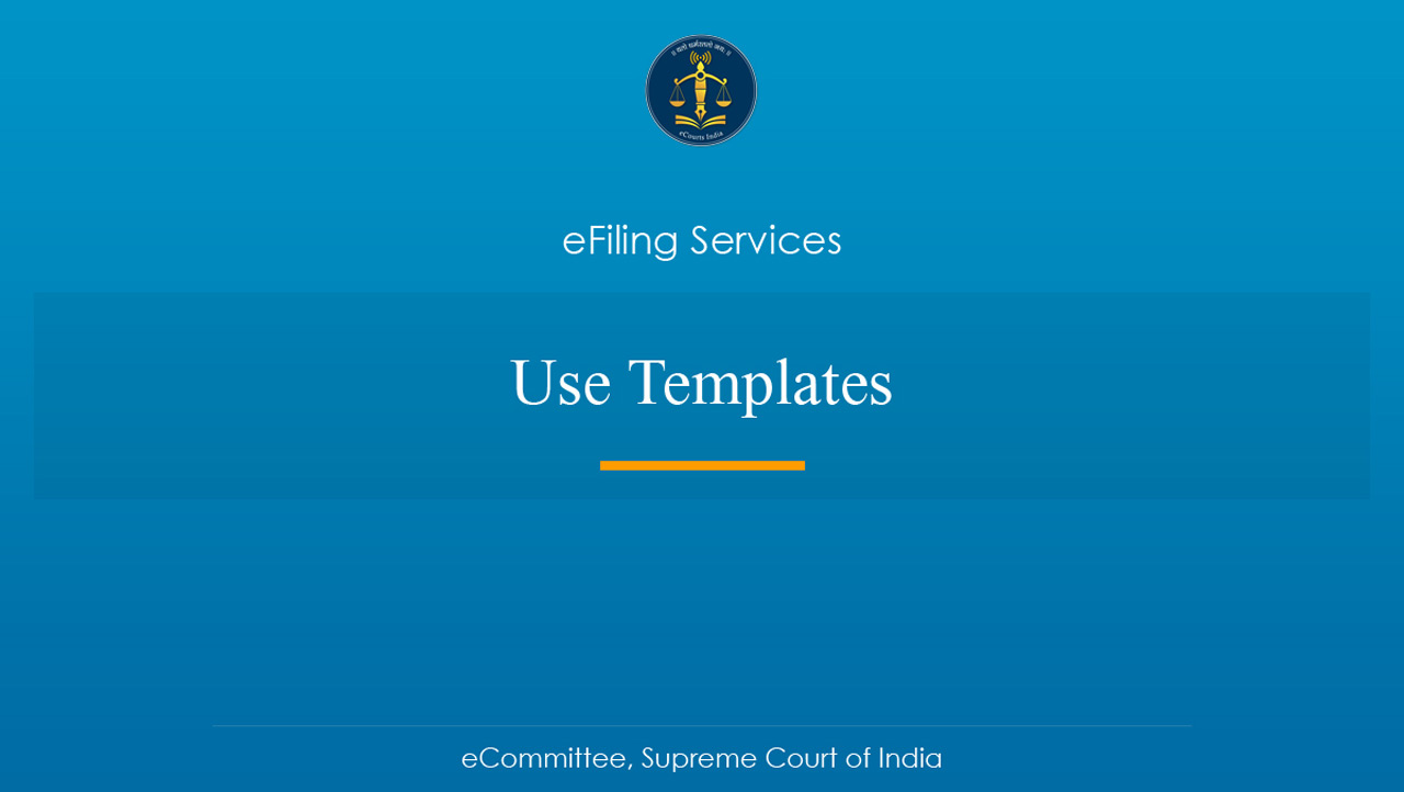 Use of readymade templates for drafting and pleadings